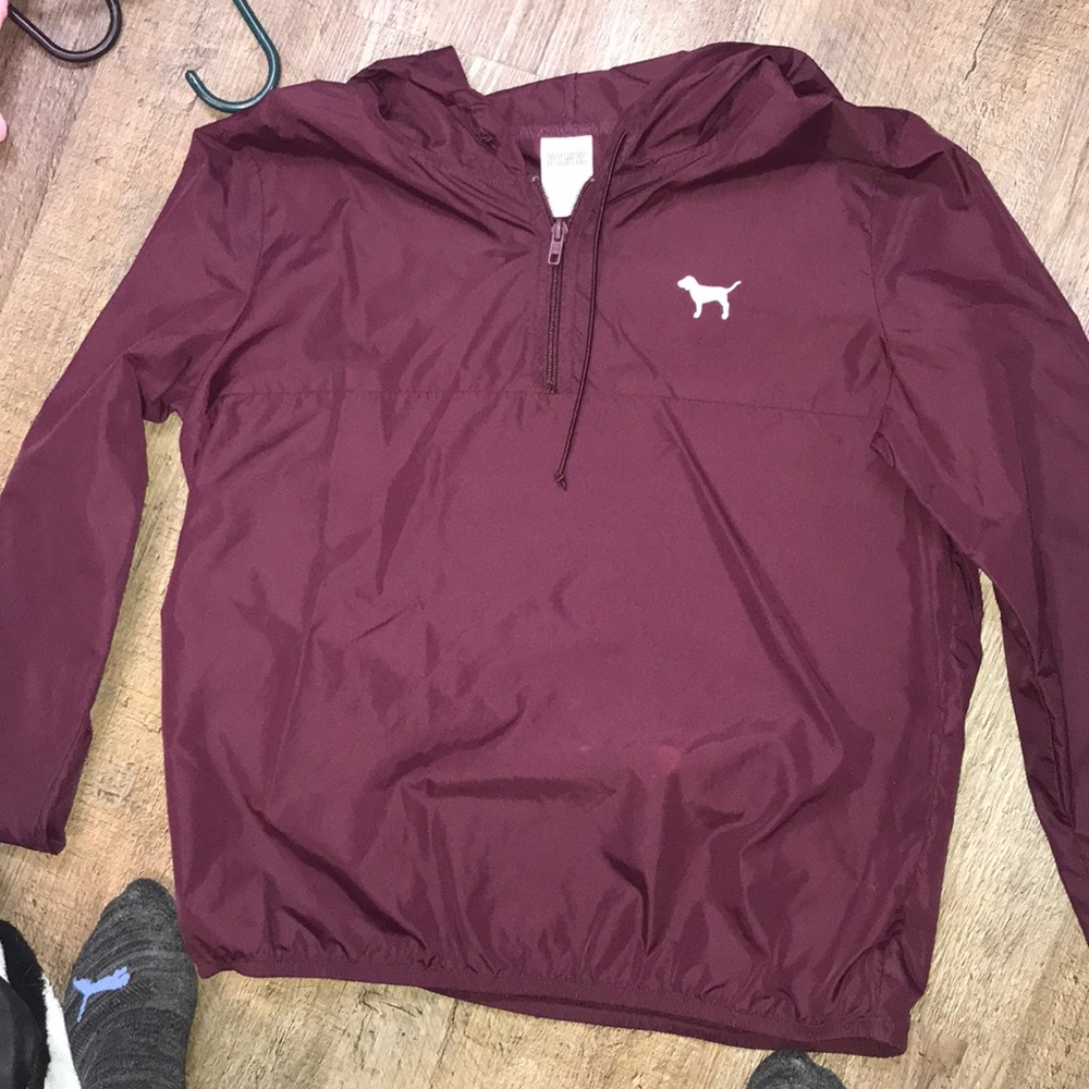 Vs pink rain 1/4 zip jacket!